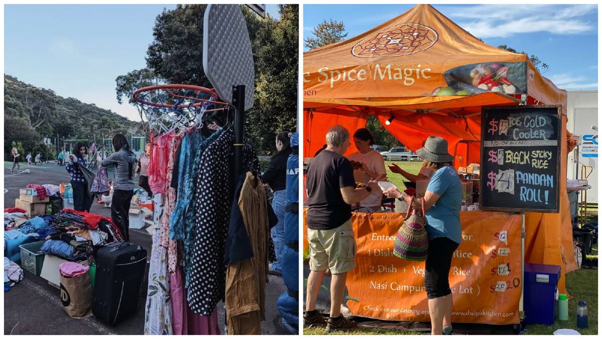 The Mount Keira clothing swap, left, and Balinese Spice Magic.
