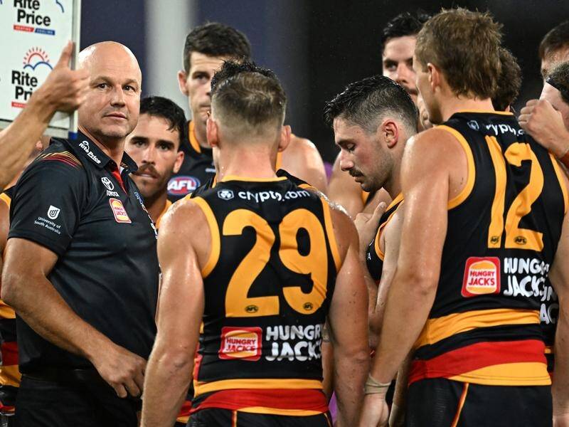 Adelaide coach Matthew Nicks (left) says it's time to end his club's MCG losing streak. (Dave Hunt/AAP PHOTOS)