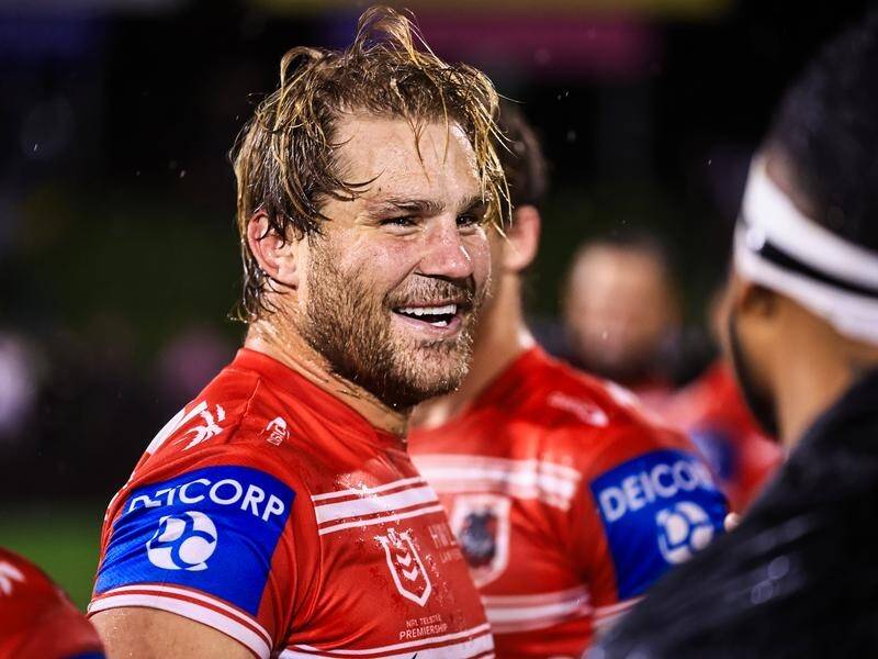 The Dragons' Jack de Belin is weighing up his future after receiving offers from England. (Mark Evans/AAP PHOTOS)