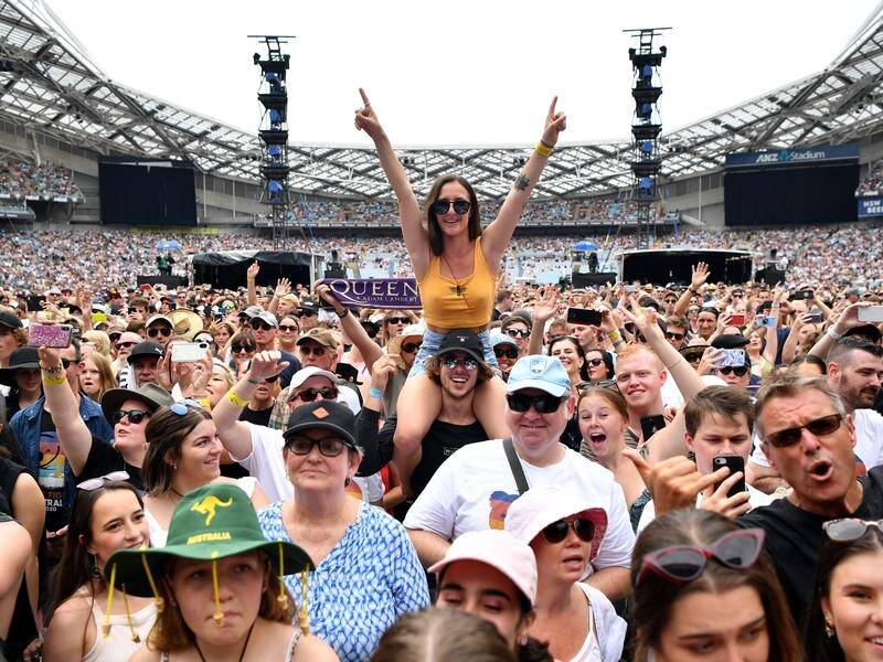Live music's revival continues in 2024 with big-name tours and strong demand for Australian artists. (Joel Carrett/AAP PHOTOS)