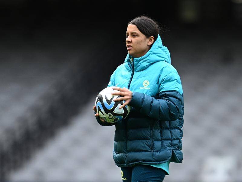 Sam Kerr has been ruled out of the Matildas' first two World Cup games with injury. (Joel Carrett/AAP PHOTOS)