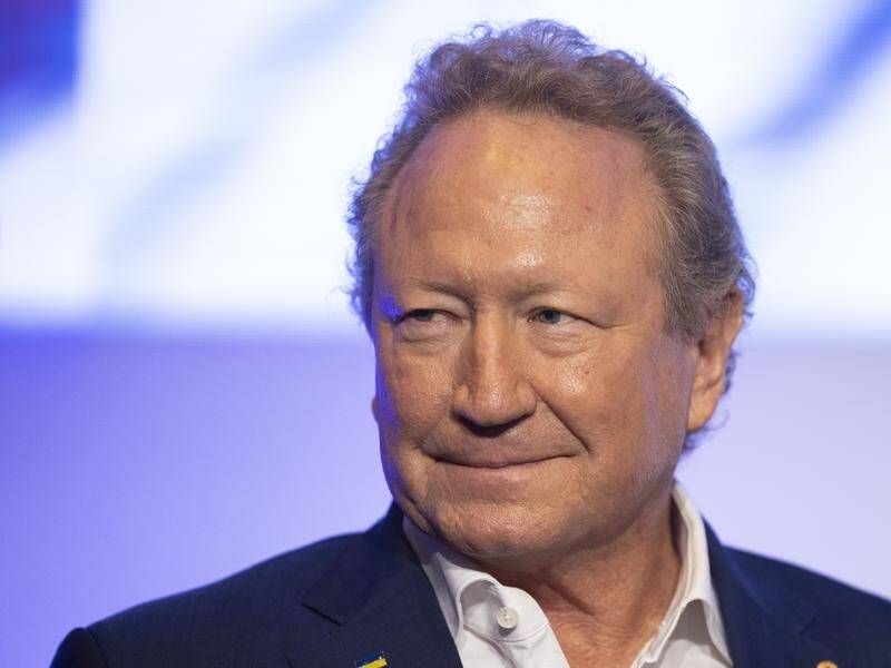 Andrew Forrest's Fortescue Metals Group will invest $A1.1 billion in new green hydrogen projects. (Matt Jelonek/AAP PHOTOS)