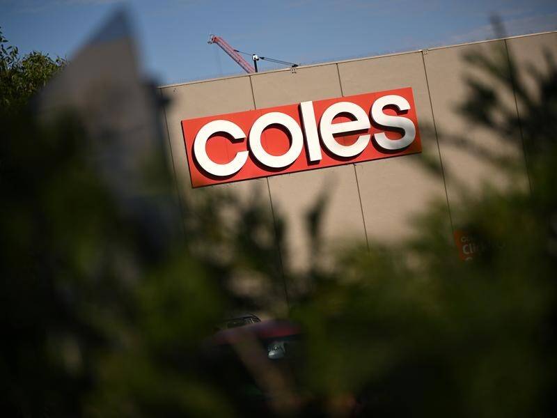 Coles Group says its sales were up but profit was down in the first half of 2023/24. (Joel Carrett/AAP PHOTOS)