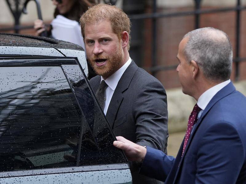 Prince Harry claimed he and his family were endangered when visiting the UK. (AP PHOTO)