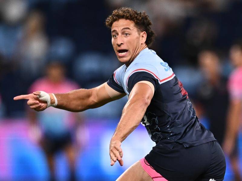 Mark Nawaqanitawase will be wearing Roosters colours once his Paris Olympics commitments are over. (James Gourley/AAP PHOTOS)