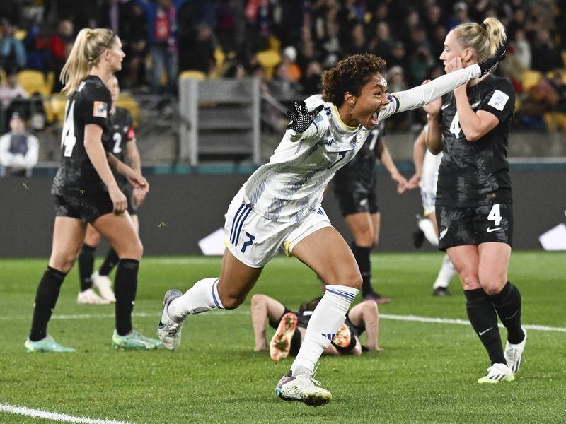 A Sarina Bolden header has secured the Philippines a historic 1-0 win over co-hosts New Zealand. (AP PHOTO)