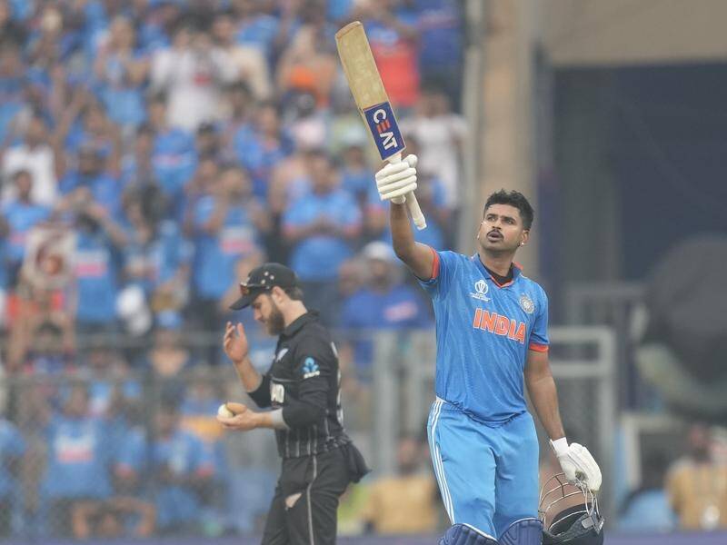 India's Shreyas Iyer, a star at the World Cup, has been overlooked for a BCCI annual contract. (AP PHOTO)