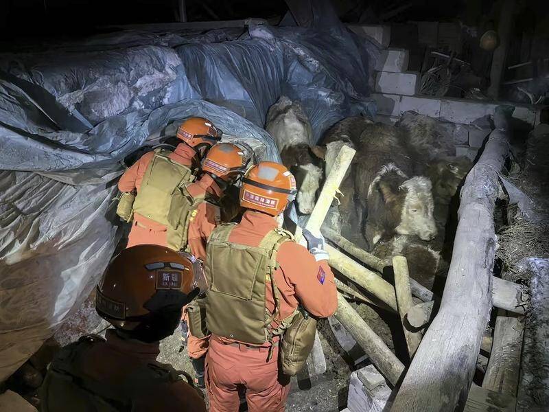Rescuers are attempting to help in areas of China's west affected by an earthquake. (AP PHOTO)