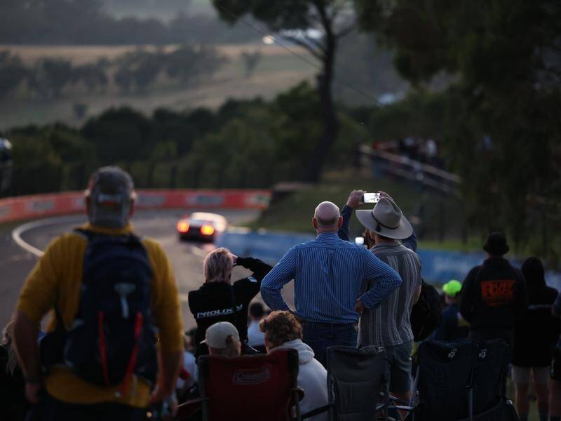 Fans take in some of the early action during the Bathurst 12-hour race at Mount Panorama. (HANDOUT/SUPERCARS AUSTRALIA)