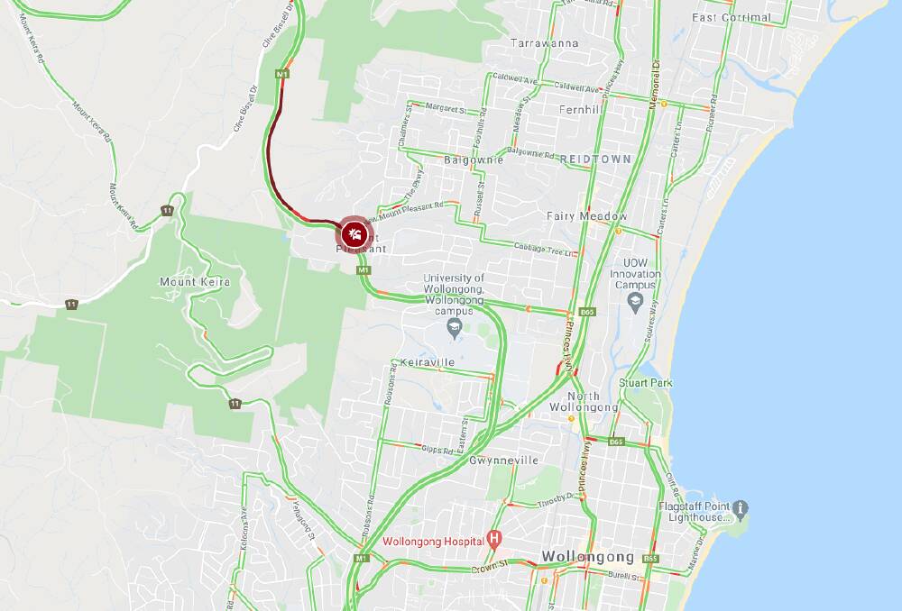 Peak hour accident on Mount Ousley Rd causes major delays