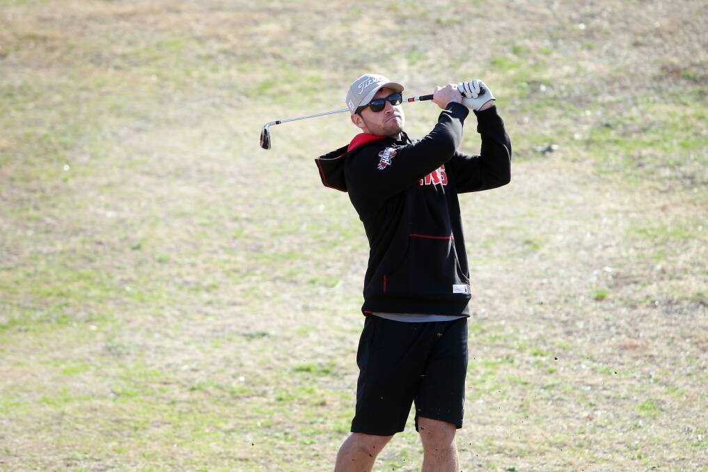 LOOKING THE PART: Hawks guard Mitch Norton looking the part in the 2017 Illawarra Hawks Corporate Golf Day at Shell Cove. Pictures: Sylvia Liber.