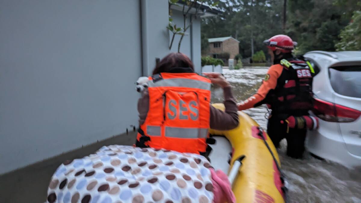 SES volunteers assisting during floods across the Illawarra and Shoalhaven on June 6 and 7, 2024. Picture by SES Dapto