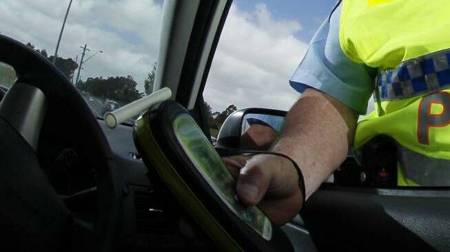 A NSW Police officer conducting a RBT. File picture 