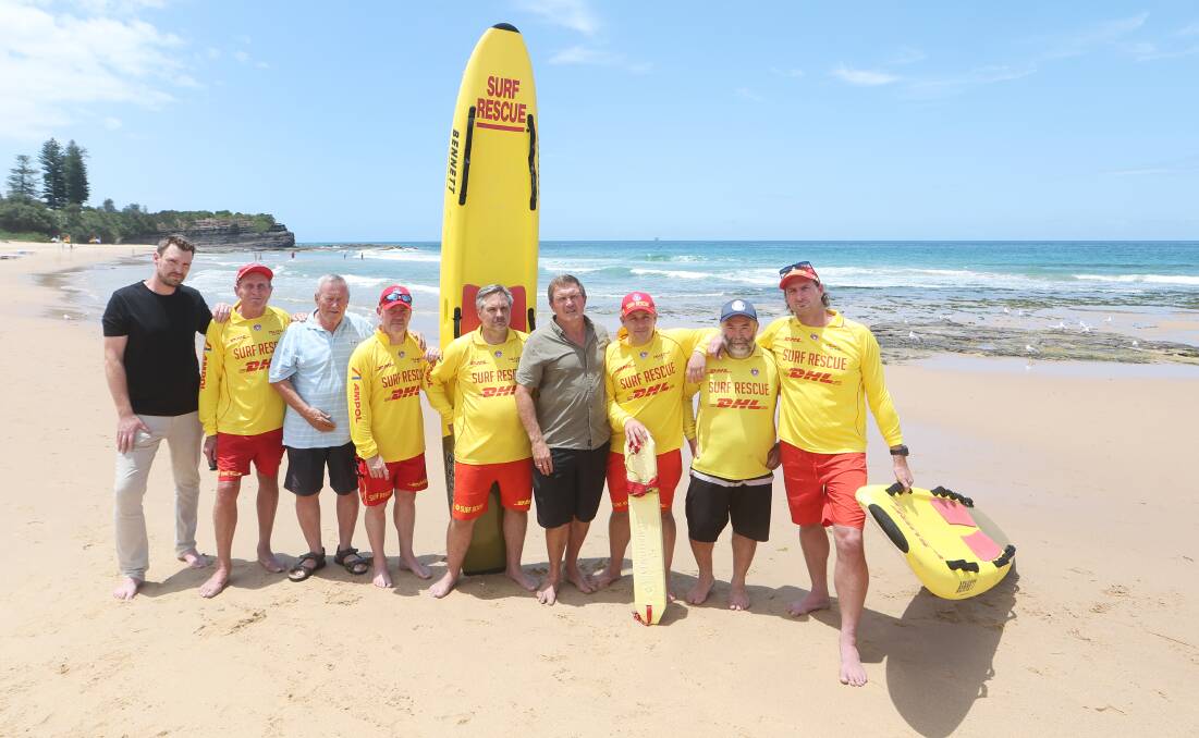 The Austinmer Surf Life Saving volunteers who were involved in a mass rescue of eight people on Monday, December 11, 2023. Picture by Sylvia Liber