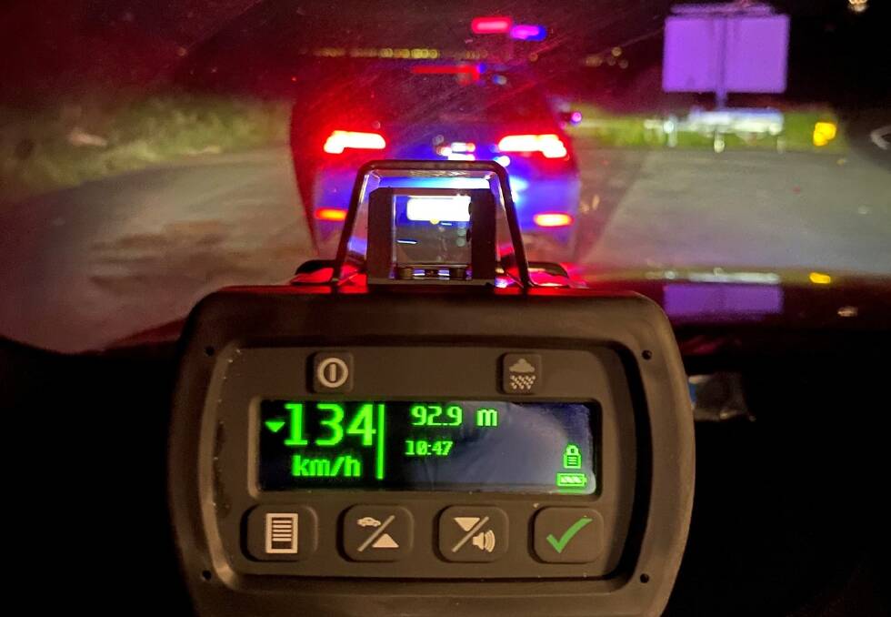 A police speed radar caught a Volkswagen Golf at 134km/h in the Royal National Park on Friday, May 24, 2024. Picture by NSW Police 