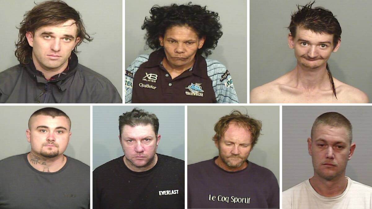 Mugshots revealed of seven Illawarra offenders who are on the run. Pictures by NSW Police 