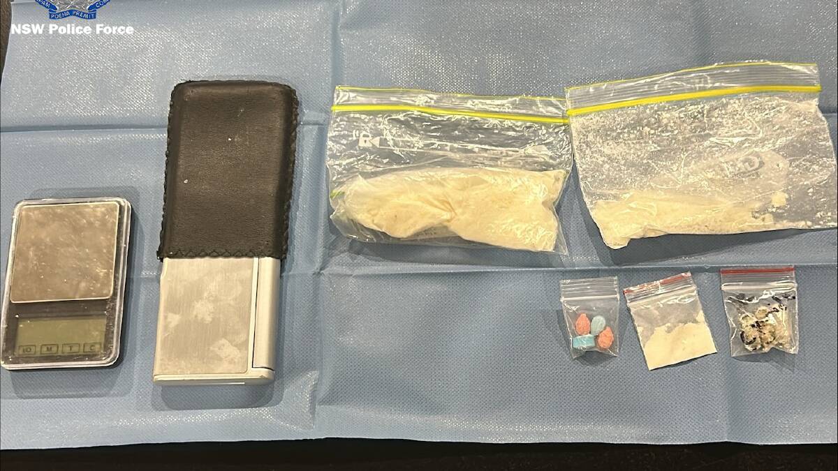 Some of the drugs and weapons seized during police raids in Koonawarra, Flinders and Greenwell Point on Thursday, December 7, 2023. Picture by NSW Police