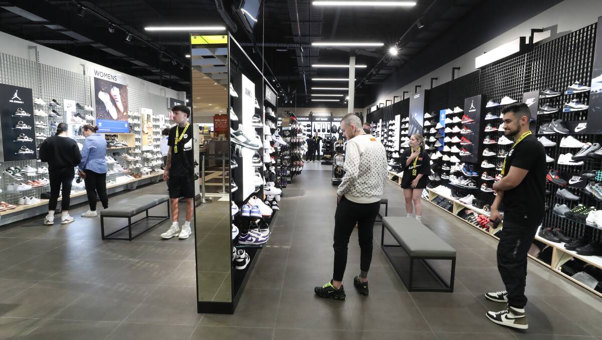 JD Sports opened in Stockland Shellharbour on Thursday, November 2, 2023. Pictures by Robert Peet 