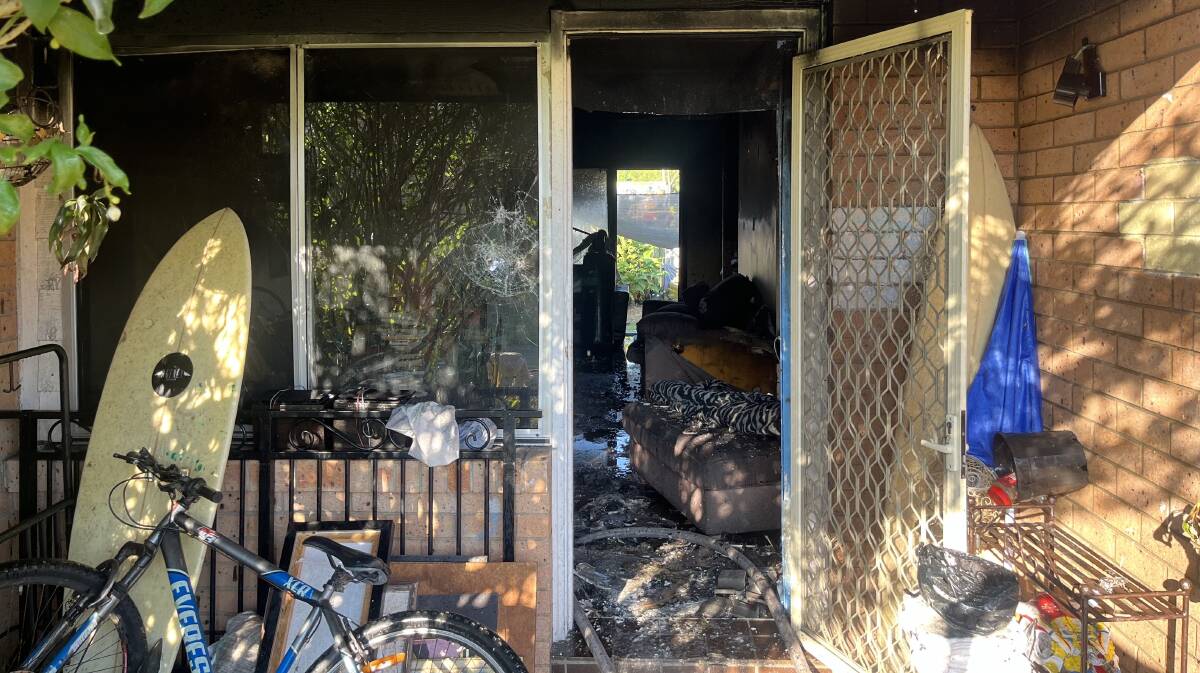 A townhouse on Turner Esplanade in East Corrimal was destroyed by fire on Saturday, March 30, 2024. Picture supplied