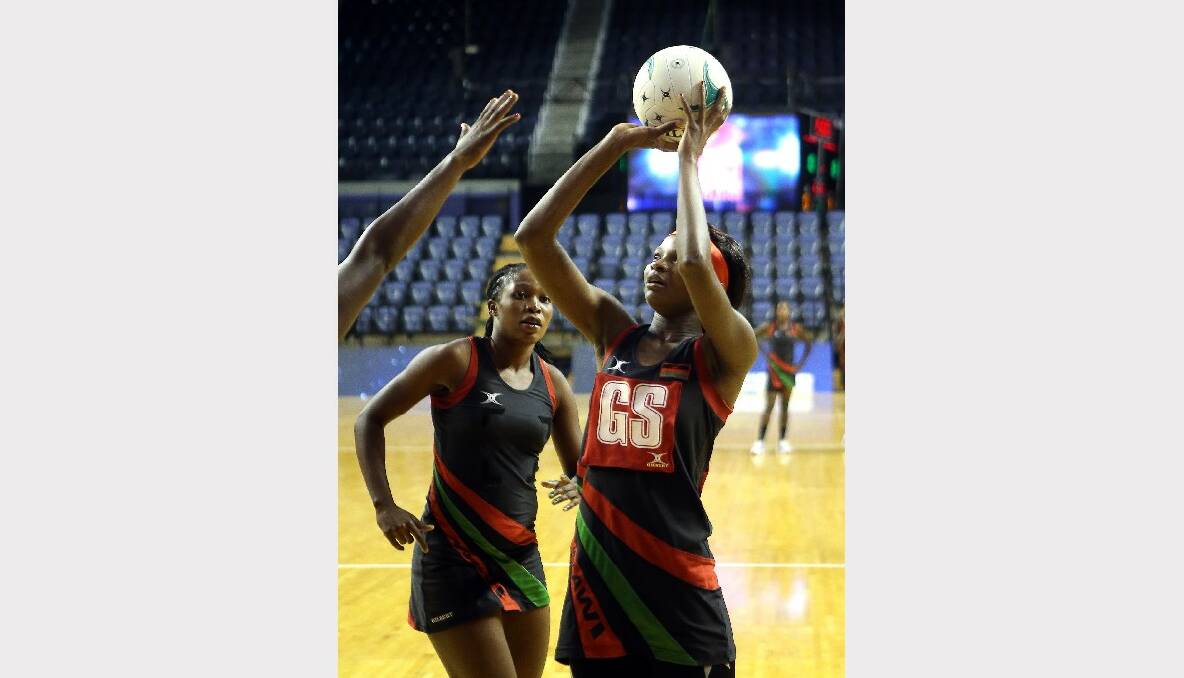 The Malawi team training at the WIN Entertainment Centre.  