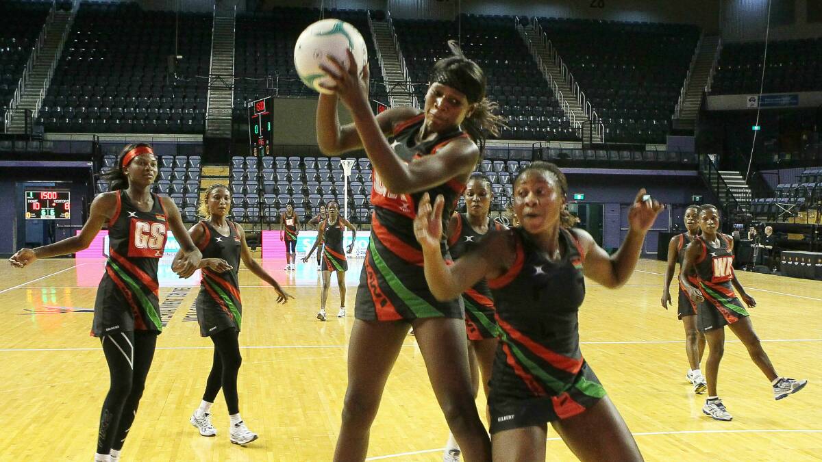 The Malawi team training at the WIN Entertainment Centre. Pictures: KIRK GILMOUR