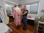 Emerging fashion designer Renee Henderson with one of the designs from her label Lychee Alkira. Picture by Robert Peet