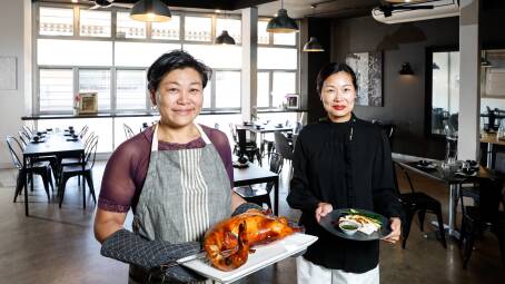 Duck in Heaven owner Jeni Sae-Yang, left, and Celia Chan, who teachers the dumpling cooking classes. Pictures by Anna Warr
