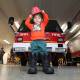 Eddie Bailey, 2, at Wollongong Fire and Rescue station. Picture by Robert Peet